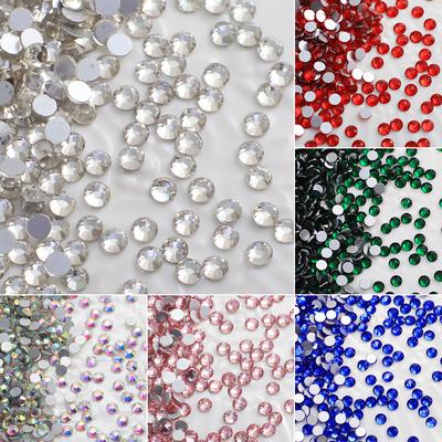 Yiwu Nail Art Flat Bottom Diamond Nail Art Jewelry Mini Color Small Round Diamond Glass Rhinestone Small Ss Diamond Jewelry 1440 Pcs
