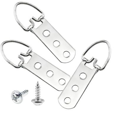 20pcs Rust Resistance D-Ring Hooks Corrosion Resistant Steel Picture Hangers Silver Frame Hangers Mirrors Hanging