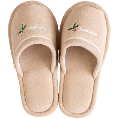 OKA Comforta 5 Fits Feet Up To 25cm Slippers, Beige,