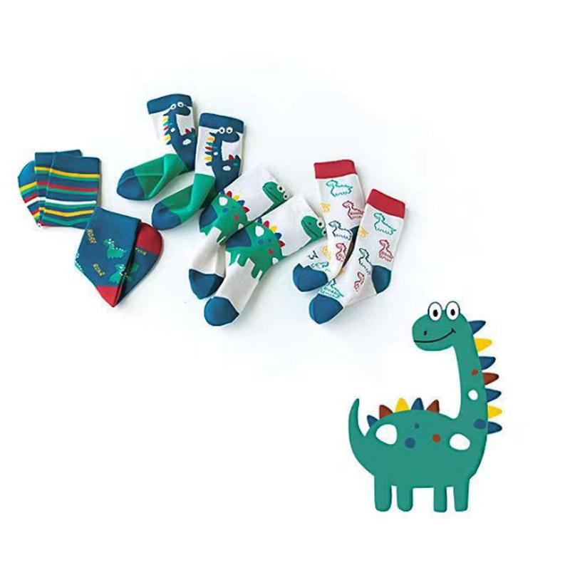 Șosete Copii Dinozaur Desen Animat Drăguțe Toamnă Iarnă Calde Șosete Tub Mediu Pentru Copii Băieți Fete Șosetă Bumbac Sokken