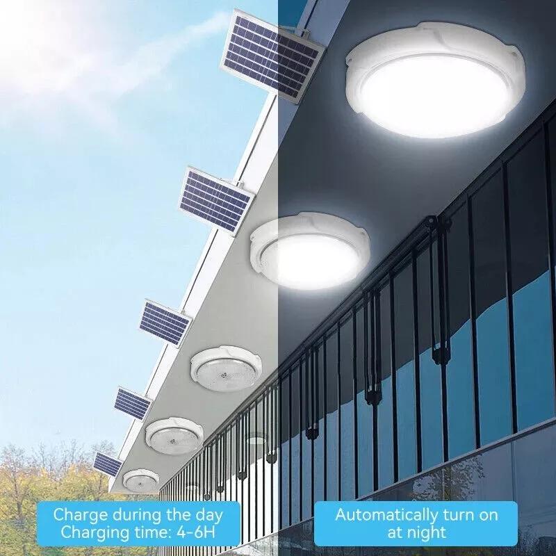 Solar Power Ceiling Pendant Light Remote Control Outdoor Indoor Lamp Waterproof For Garden Living Room Decor Lighting Tools