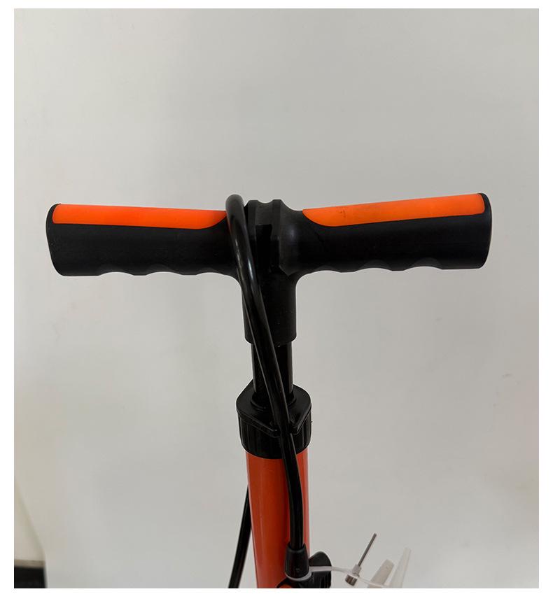 All-Steel Manual Inflatable Air Pump with Gauge and T-Handle for Bicycle and Outdoor Use