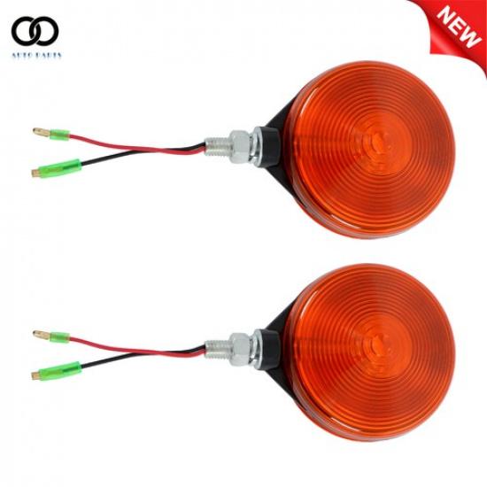 2 PCS W9501-66001 Amber Marker Light Lamp Dual Face Turn Signal Tractor