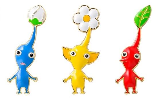 

Set of 3 badges: Blue Pikumin, Yellow Pikumin, and Red Pikumin. Nintendo Tokyo exclusive.