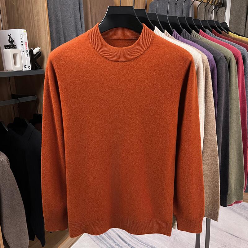 

Мужской толстый свитер из смесовой шерсти и кашемира с круглым вырезом 4XL