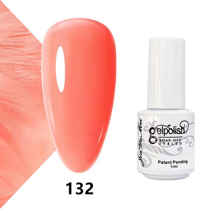 GELPOLISH Nail Art Set: Base, Top Coat, Transparent & White Gel Polishes