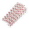 50pcs Beverage Straws Fruit Pattern Biodegradable Paper Straws for Beach Party PicnicWatermelon