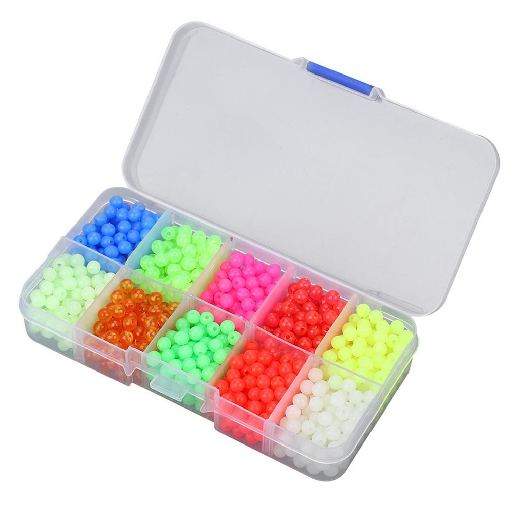 1000pcs Box Plastic Round Beads Fishing Tackle Lures Tools Accessory For Outdoor Fishing