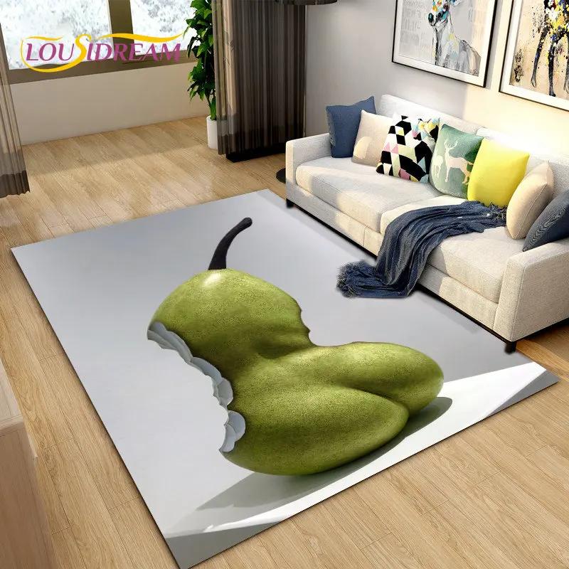 Fruits Series Kitchen Area Rug Carpet for Living Room Bedroom Playroom Sofa decor home Non-slip rug Floor Mat Soft