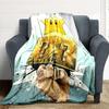 1pc Mario Star Block Flannel Blanket, Soft Skin Friendly with Digital Printing, Various Sizes Available for Family, Friends, Birthday