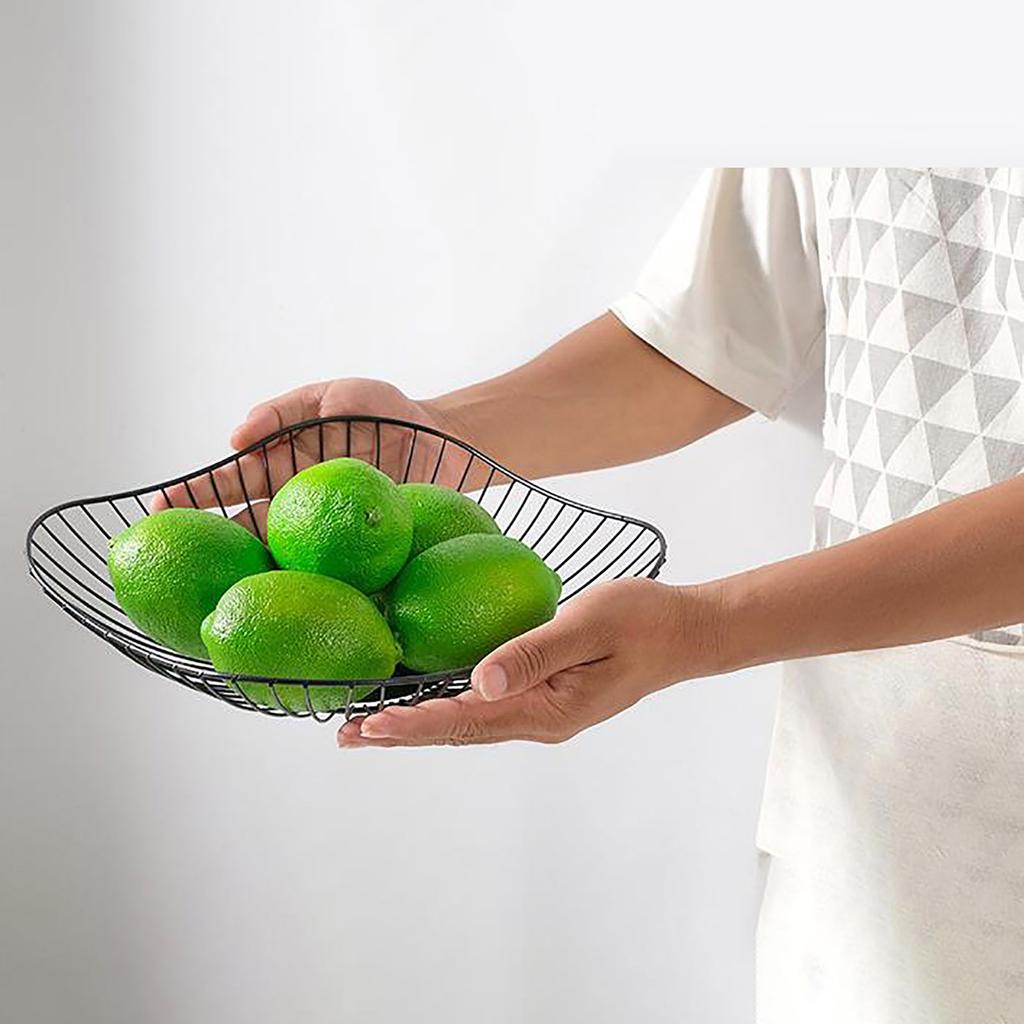 Countertop Storage Baskets Wire Fruit Large Capacity Fruit Bowl Home Supplies Counter Holder Organizer Kitchen Accessories