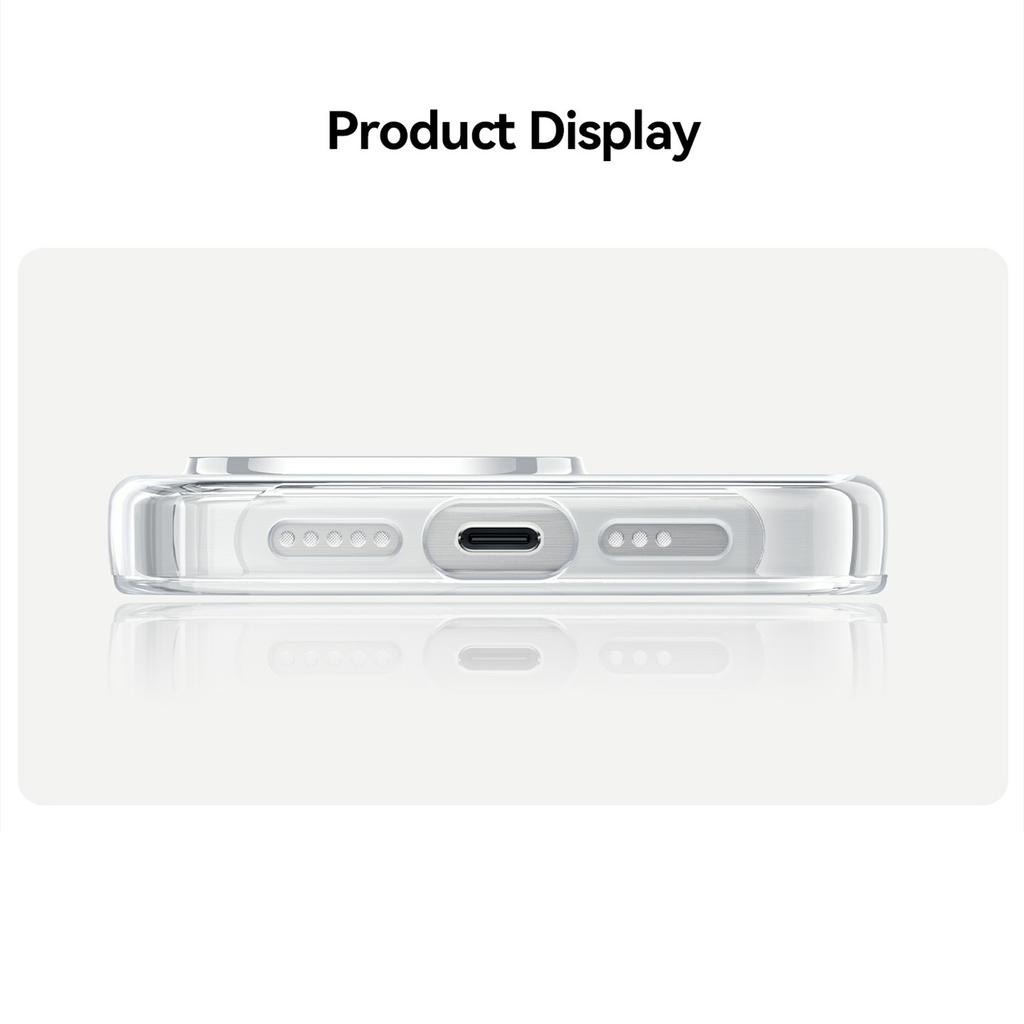 PYNANA PN-16G2 For iPhone 16 Pro Clear Case Kickstand TPU+PC Phone Cover Compatible with MagSafe