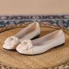 Fashion Autumn new comfortable square toe soft sole light mouth color blocked single shoe soft sole light mouth casual shoe