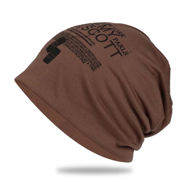 Hip Hop Letter Knit Beanie With Breathable Polyester For Adults Spring Autumn Wear Style M