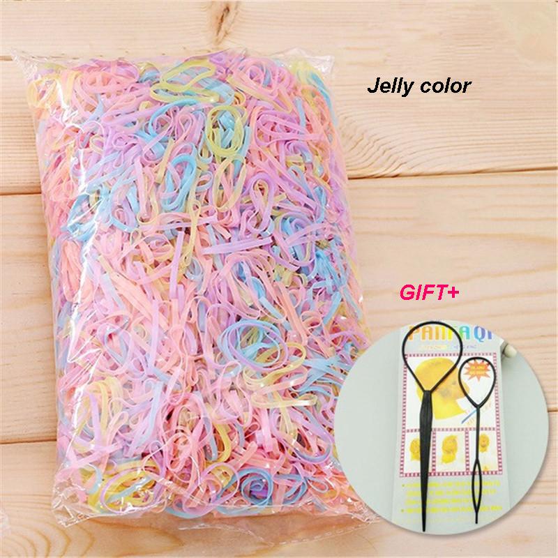800 Pezzi/Confezione Elastico Corda per Coda di Cavallo Accessori per Capelli per Ragazze Elastico in Gomma per Capelli