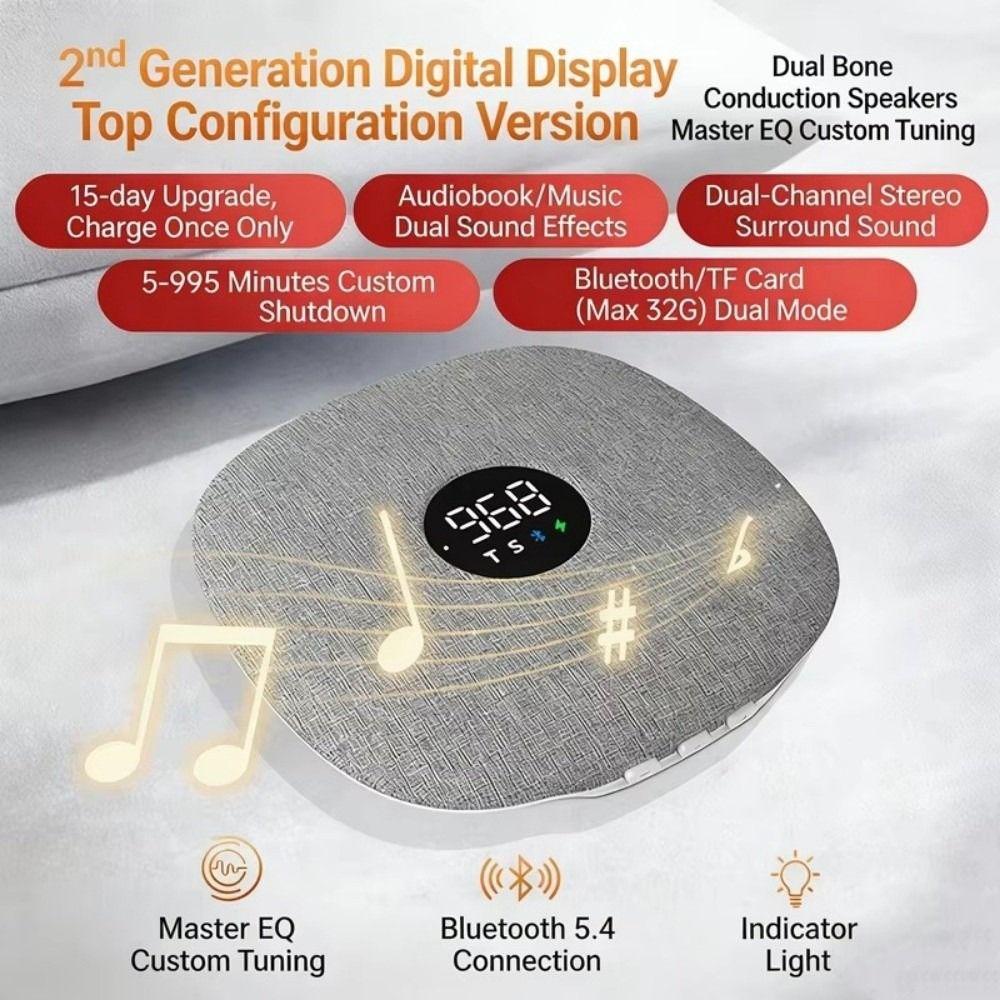 Bluetooth 5.4 Wireless Sleeping Speaker Bone Conduction Sound Machine Personal Relaxation