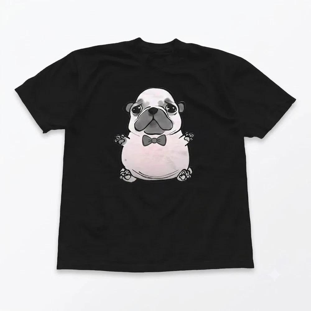 Wash My Belly Funny Dog Meme Black TShirt S