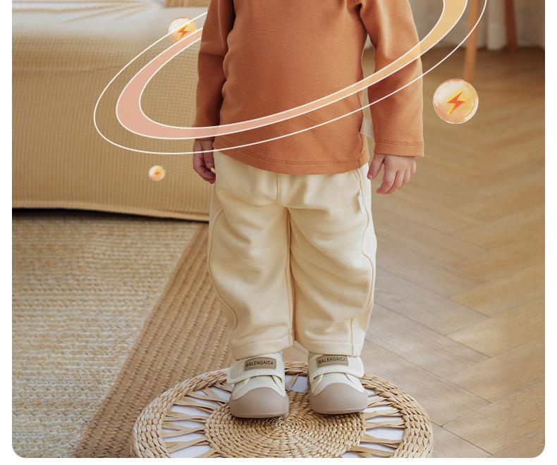 Korallenfleece Langarm-Hochhals-T-Shirt für Babys und Kleinkinder - Warm, Lässige Schicht für Jungen & Mädchen