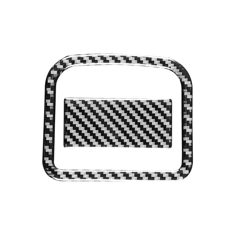 For Nissan X-TRAIL 2014-2018 Car Carbon Fiber Co-Pilot Storage Box Switch Handle Panel Frame Decoration Stickers Interior Parts