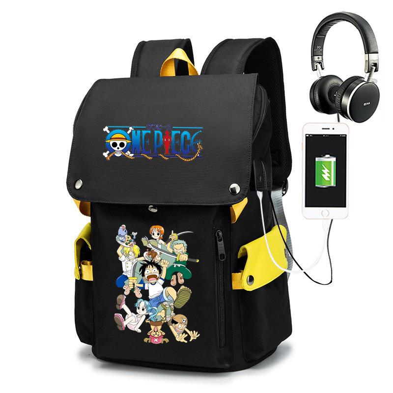 One Piece Luffy Anime Backpack: Large Capacity for Boys and Students (Elementary To High School), Korean Style