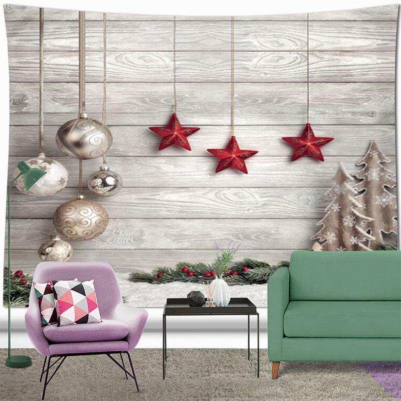 INS Style Christmas Wall Tapestry for Bedroom and Living Room, Brushed Cloth, 90g/sqm