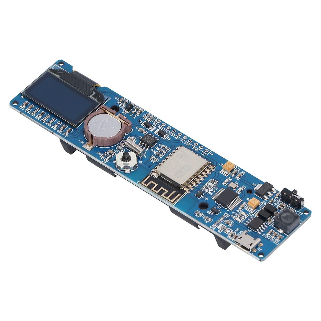 Moduł Zegarowy ESP8266 Płytka Rozwojowa z Wyświetlaczem OLED 0,96 cala Uchwyt Baterii 18650