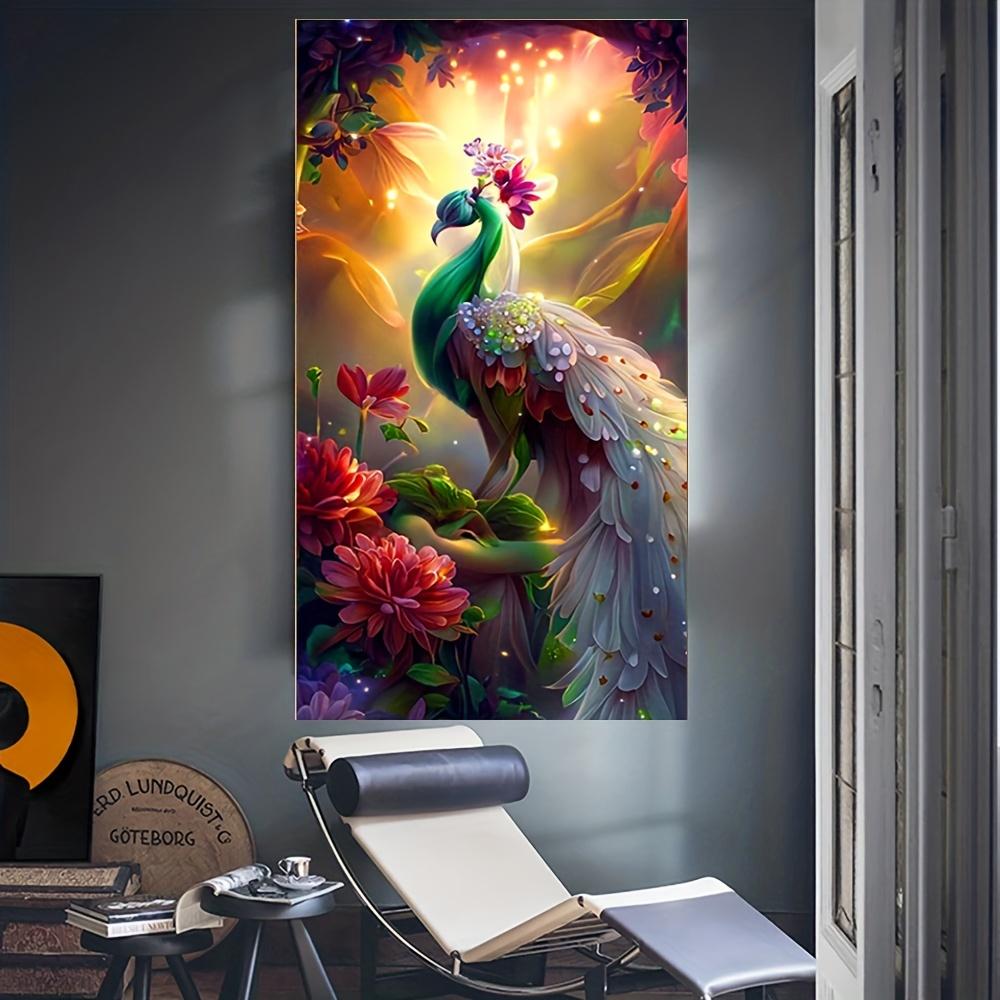 1Pcs Dream Peacock Flower Landscape Canvas Poster Bird Home  Ideal Gift For Bedroom Living Room Corridor Wall Art Wall Decor Fall Wall Decor