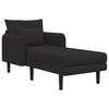 Large Chaise Lounge Black Boucle