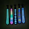 Narrow LED Light Tie Rainbow Hip-hop Luminous Cravat  Stage Performance