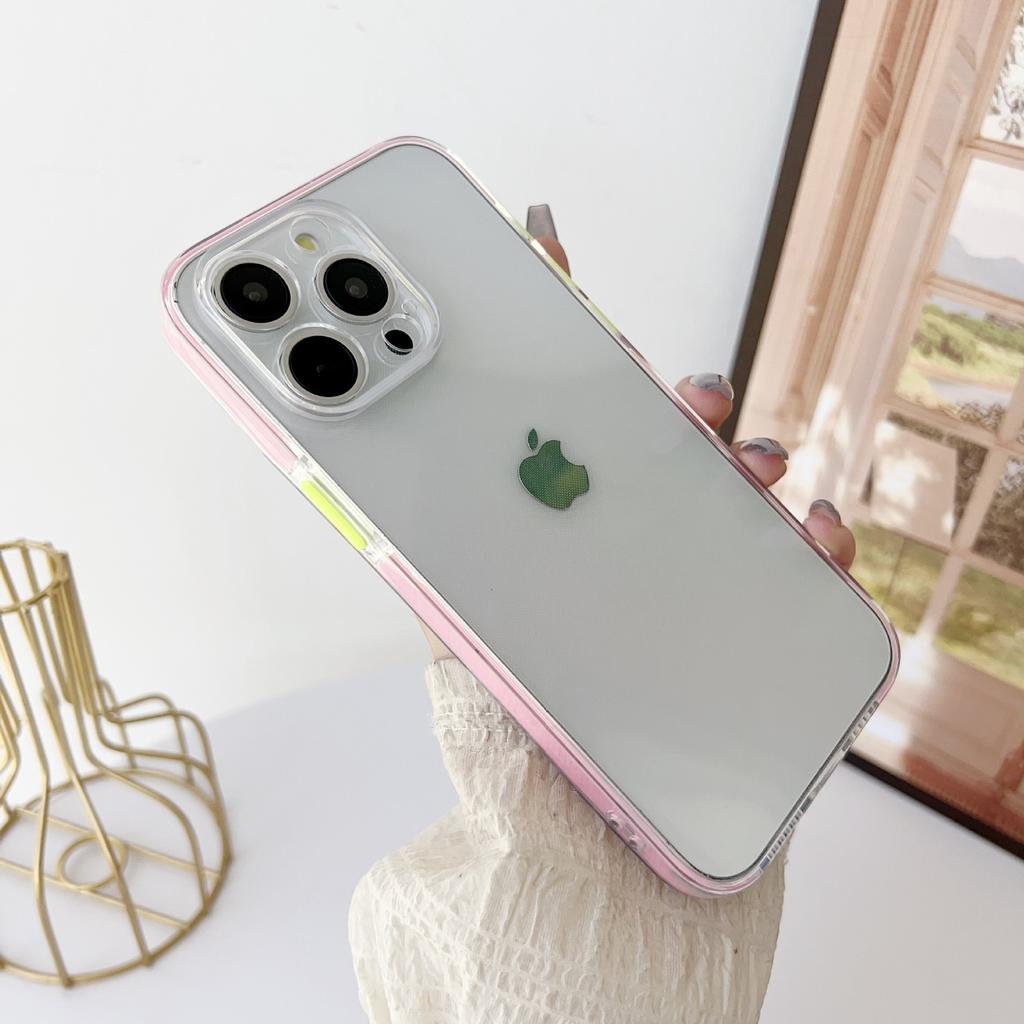 Applicable To IPhone15Promax Phone Case, Apple 14 Anti-slip Color Strip Protective Case, 13 Anti-drop Full Cover