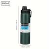 1pc, Vacuum Sports Water Bottle, 304 Stainless Steel Water Cups, Portable Travel Water Bottles, for Camping, Hiking, Fitness, Outdoor Drinkware