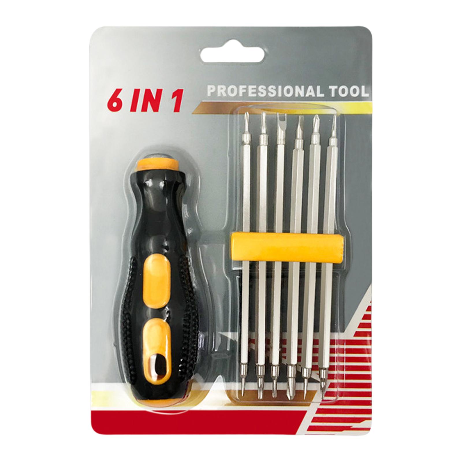 

Набор из 6 многофункциональных магнитных отверток с двойной головкой для ремонта бытовой электроники и DIY-проектов B