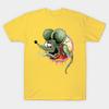 Men Black Print T-shirt Classic Rat Fink No-Cut Transfer Paper Print Cotton Tshirt