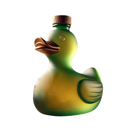 

Duck Whiskey Bottle Glass Animal Decanter Fun Duck Shape Wine Bottle 100ml Capacity Artistic Decanter Decoration for Bar Home Office E