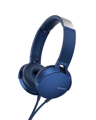 Sony Kopfhörer Heavy-Bass-Modell Faltbar mit Fernbedienung und Mikrofon Blau L MDR-XB550AP MDR-XB550AP