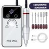 Electric Nail Drill Machine Set 45000RPM Nail Drill with Nail Drill Bits Low Noise Easy to Use Nail File Machine