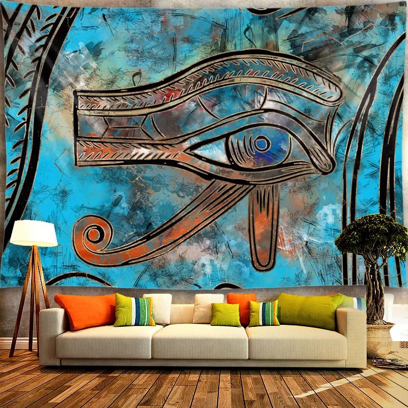 Ancient Egyptian Tapestry Mystic Symbol  Wall Hanging Cloth Home Old Culture Retro