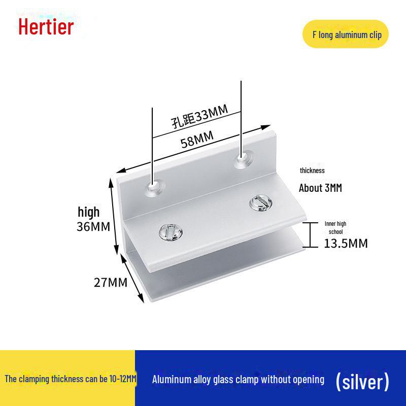 Aluminiowy uchwyt do stojaka na szkło do drewna i płytek