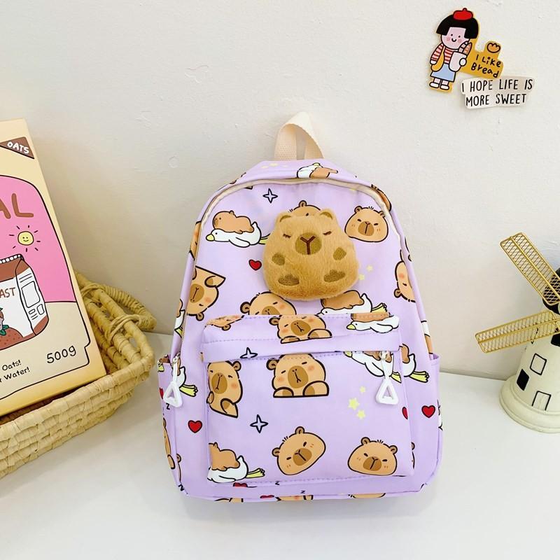 Cute Animal Print School Backpack For Kindergarten And Primary School Children