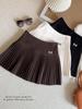 Woolen Pleated A-line Mini Skirt for Women - High Waist, Slimming, Anti-Exposure, Versatile for Autumn/Winter 2025