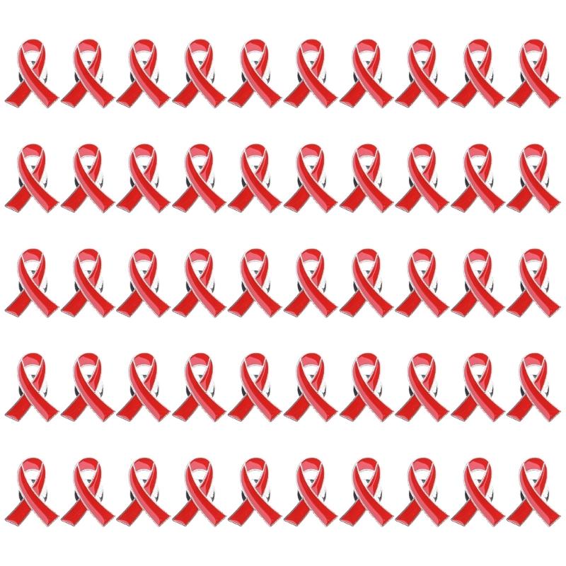 Band Pin, Pack of 50 Metal Awareness Lapel Pin Band Brooch Pin Hope Pin Enamel Jewellery Pin for Decoration