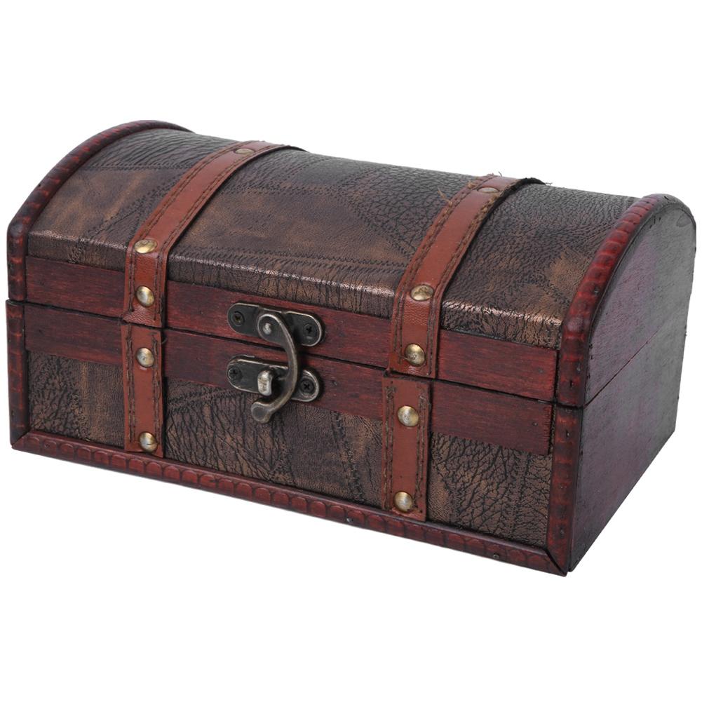 

Антикварный ящик для хранения, деревянные антикварные ремесла, коллекция, принадлежности для реквизита, ювелирные изделия, без замка