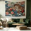 Japanese Style Art Wall Tapestry Aesthetic Wall Hanging Printed Fabric Blanket Decorative Tapestries for Bedroom Living Room Home Decor