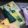 Hollow Carved Metal Bookmark Bookmarks with Tassel, Out Oil Painting Theme Book Unique Gift Page Mark, Reading Accessory for Lovers, Women, Teachers,