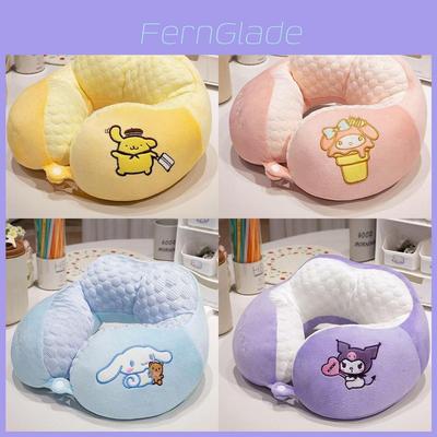 Cinnamoroll Melody Pom Pom Purin Kuromi Podróżna Poduszka na Szyję w Kształcie Litery U z Bawełną PP do Biura i Samochodu