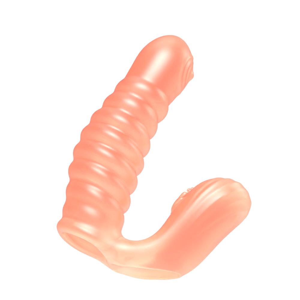 Skin-Friendly Clit G-Spot Finger Massager - Silent Female Orgasm Stimulator Lesbian Couples Intimate Adult Masturbation Toy 18+
