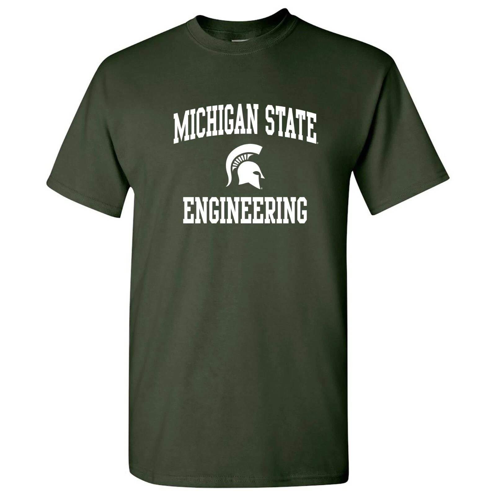 Michigan State Spartans Arch Logo Engineering - University T Shirt - Forest L