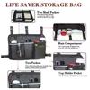 Wheelchair Side Armrest Bag Wheelchair Storage Bag Reflective Strip Magic Tape Hanging Bag Baby Cart Side Bag Walker Pouch