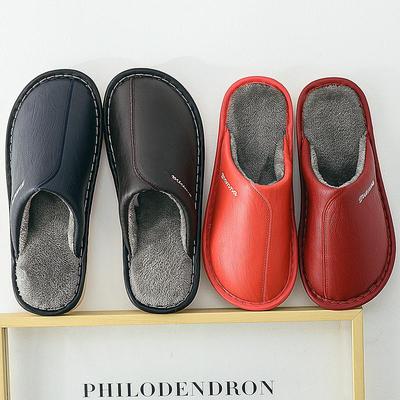Zapatillas de Algodón Cálidas Impermeables Antideslizantes con Forro de Felpa para Hombre y Mujer