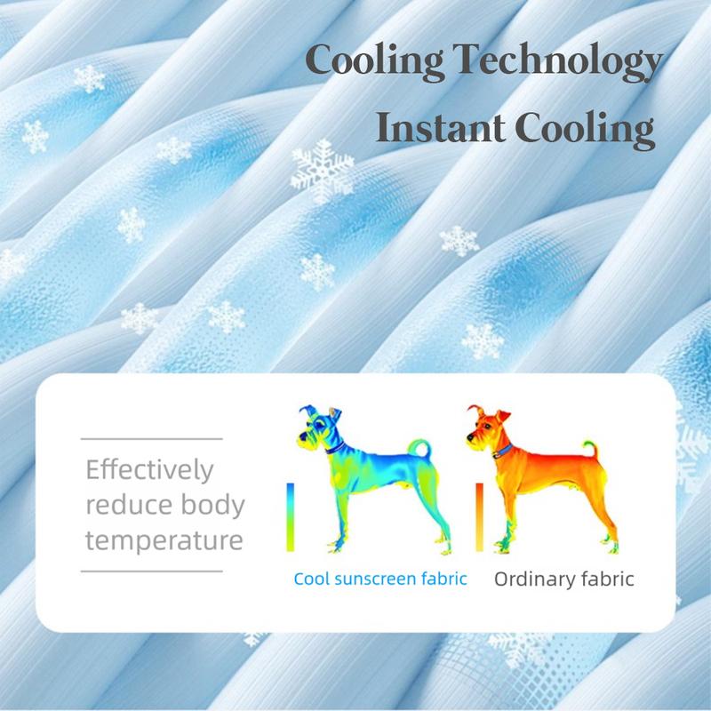 Summer Cooling Dog Clothes for Large Dogs Hooded UV Blocking Instant-Cooling Dog Shirt Soft Quick Drying Jumpsuit for Big Dogs